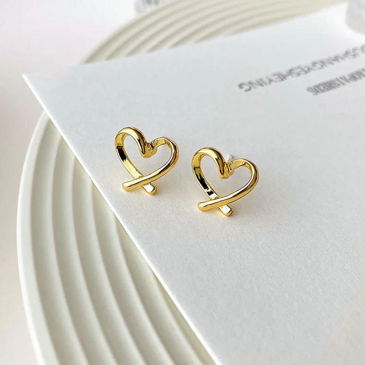 Cut heart earring