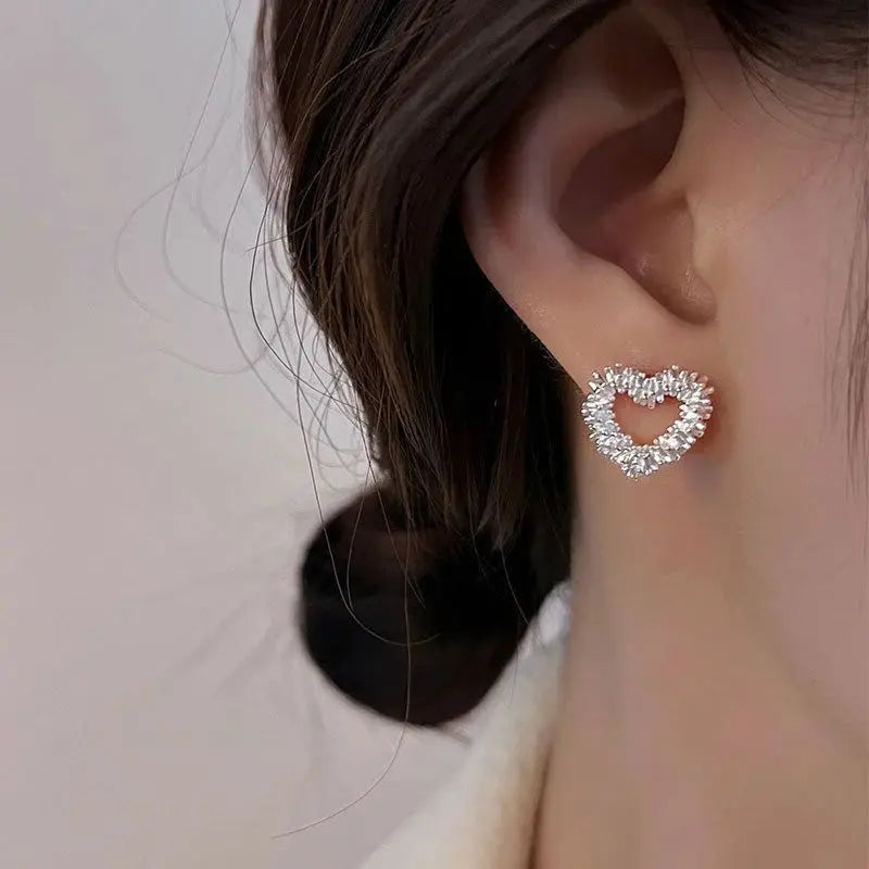 Cut heart earring