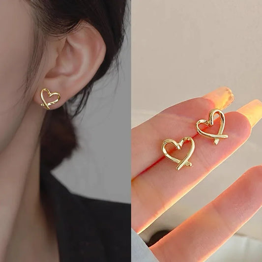 Cut heart earring