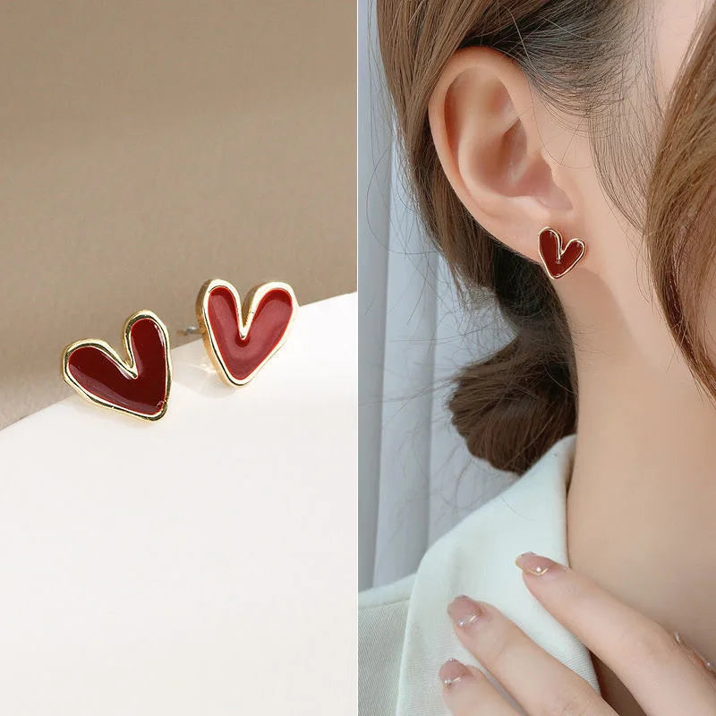 Cut heart earring