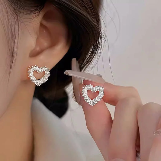 Cut heart earring